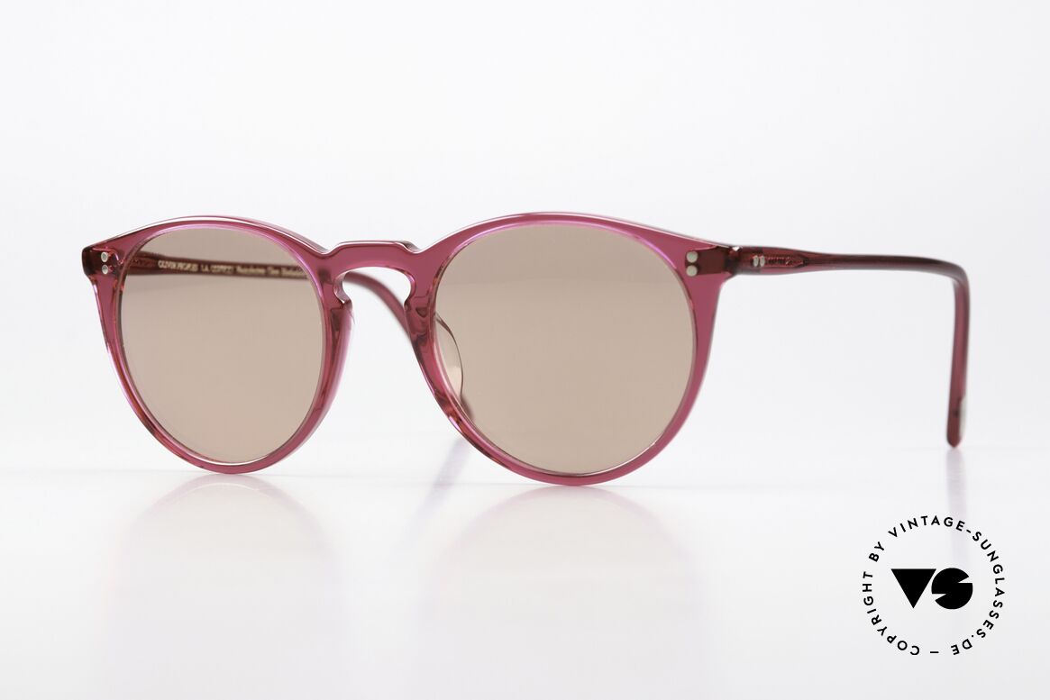 Oliver Peoples O'Malley Himbeer Rahmen Panto Stil, Oliver Peoples Sonnenbrille, Modell O'Malley; Gr. 48, Passend für Herren und Damen