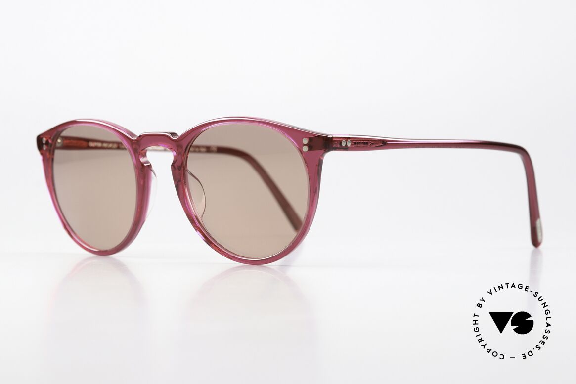 Oliver Peoples O'Malley Himbeer Rahmen Panto Stil, benannt nach dem LA Dodgers Manager, Peter O’Malley, Passend für Herren und Damen