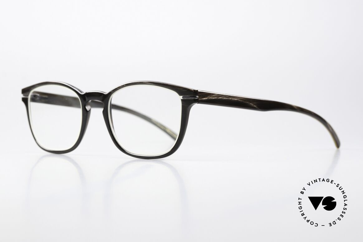 Hoffmann Apart SN Naturbrille Unisex Horn, aus den Naturmaterialien (Horn) gefertigt, Größe 48-18, Passend für Herren und Damen