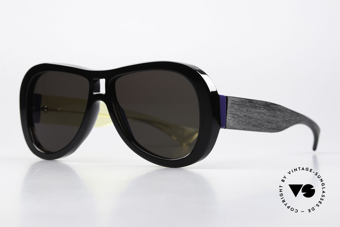 Piero Massaro 384 Bügelfarben Unterschiedlich, eine außergewöhnlich interessante Unisexbrille, Passend für Herren und Damen