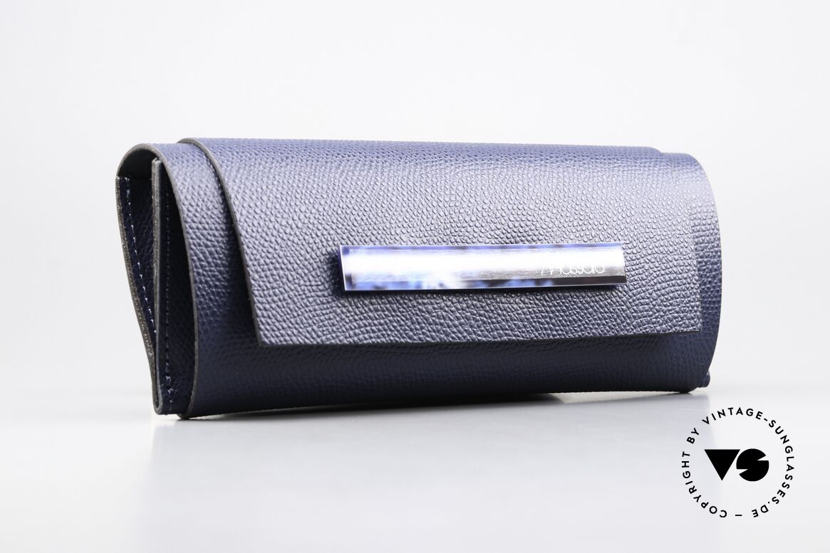 Piero Massaro 373 Mattschwarz Und Mattblau, entspiegelte Sonnengläser (100% UV Protection), Passend für Herren und Damen
