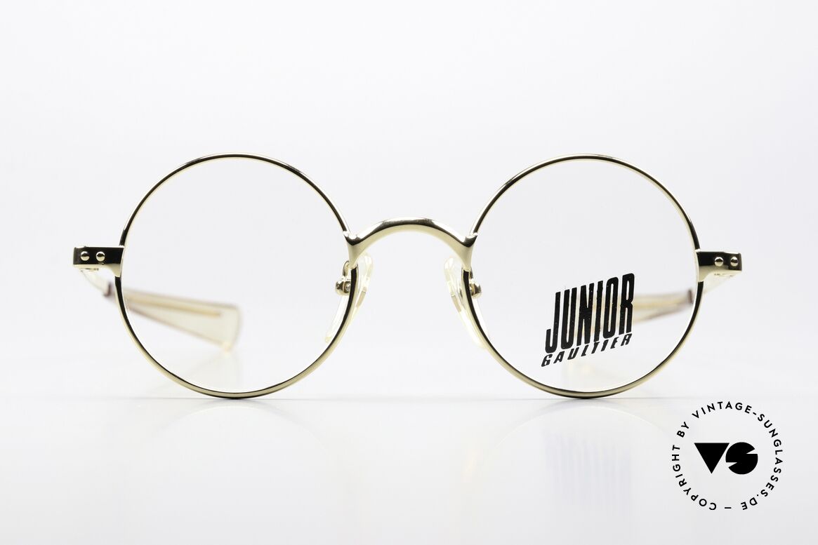 Jean Paul Gaultier 57-0173 Vergoldete Vintage Brille, Modell 57-0173, Größe 46/22, GP = Gold Plated, Passend für Herren und Damen
