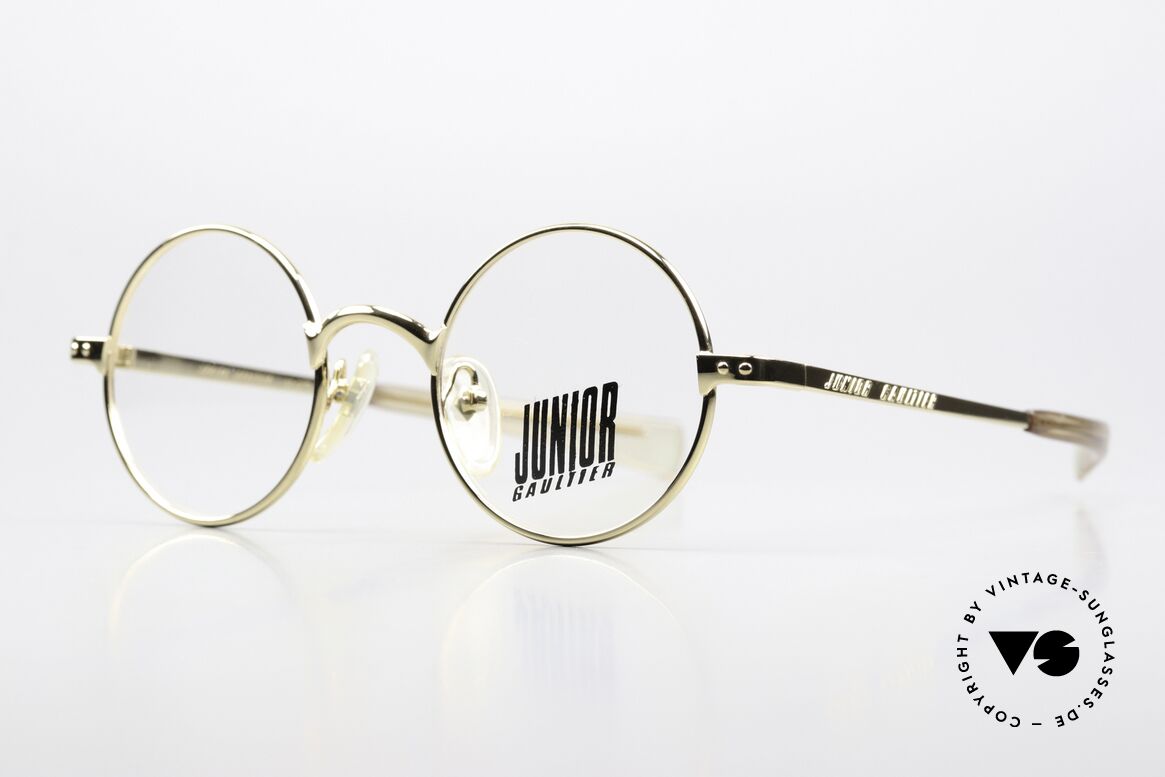 Jean Paul Gaultier 57-0173 Vergoldete Vintage Brille, eines der TOP-Modelle der Junior Gaultier Series, Passend für Herren und Damen