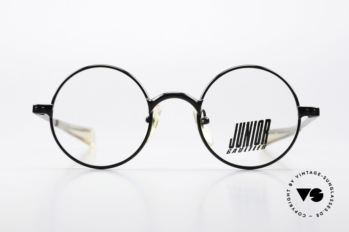 Jean Paul Gaultier 57-0173 Vintage Brille Made in Japan, Modell 57-0173, Größe 46/22; Klassisch Schwarz, Passend für Herren und Damen