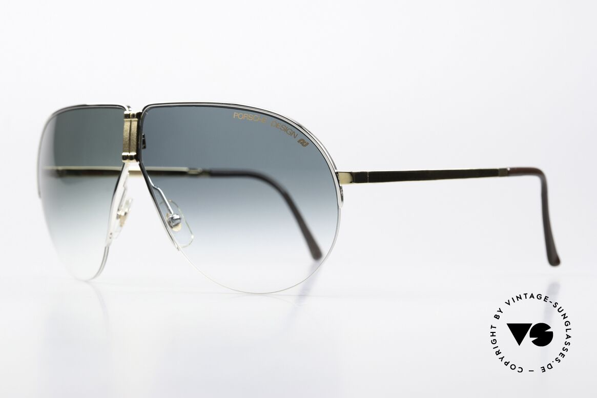 Porsche 5628 Bicolor In Gold Und Silber, halb rahmenlos = sehr leicht & angenehm zu tragen, Passend für Herren