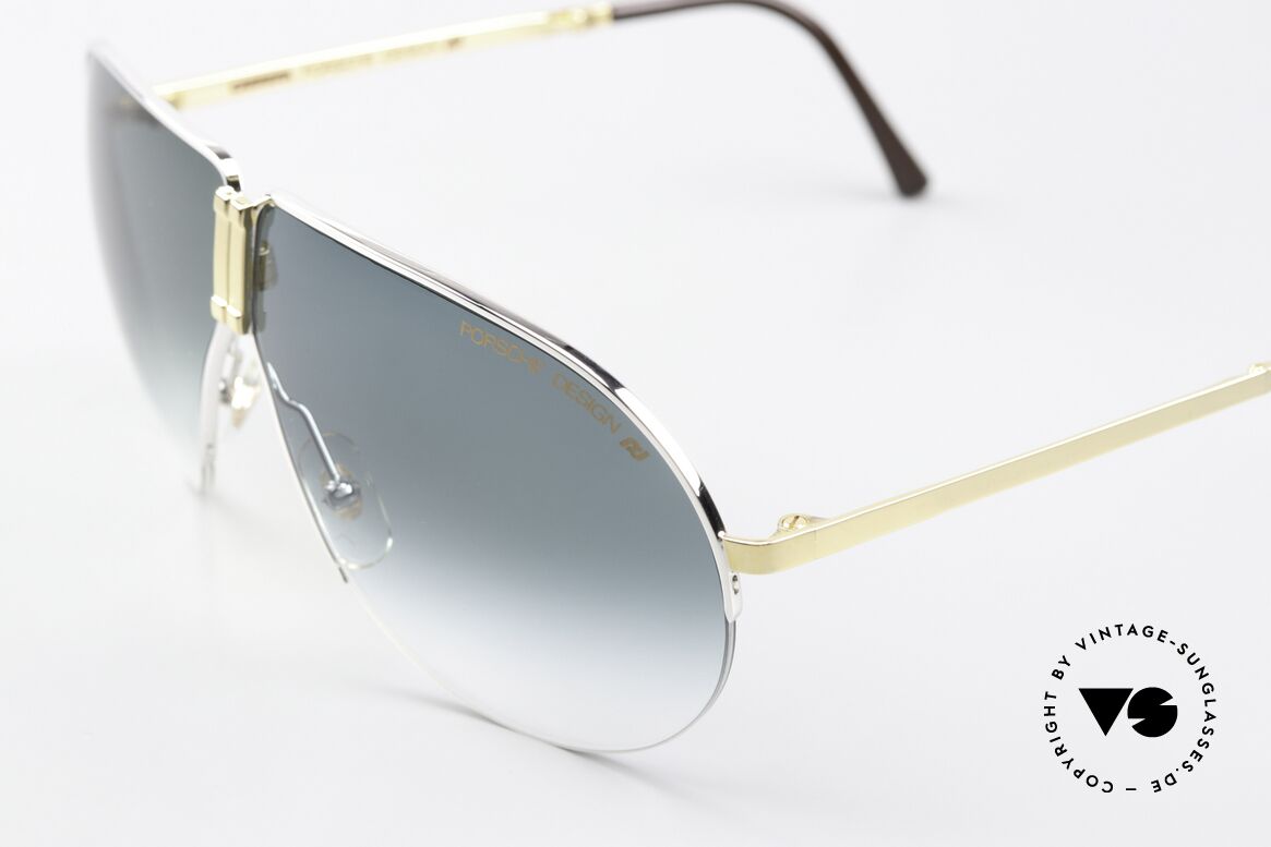 Porsche 5628 Bicolor In Gold Und Silber, ungetragen (wie all unsere vintage Porsche Brillen), Passend für Herren