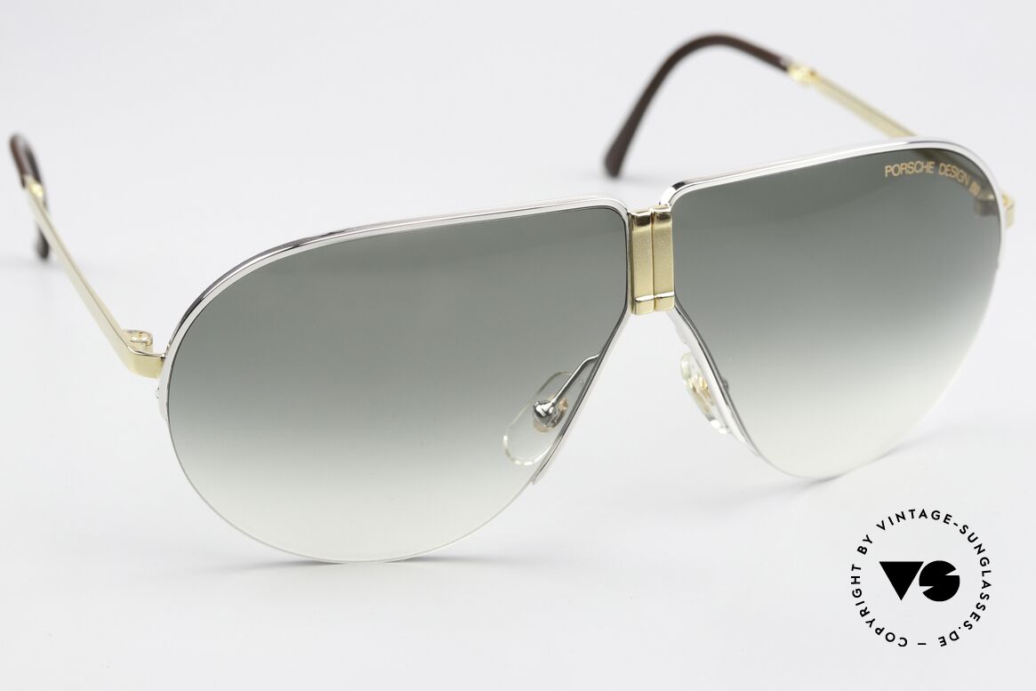 Porsche 5628 Bicolor In Gold Und Silber, KEINE Retrosonnenbrille, ein Original von ca. 1988!, Passend für Herren