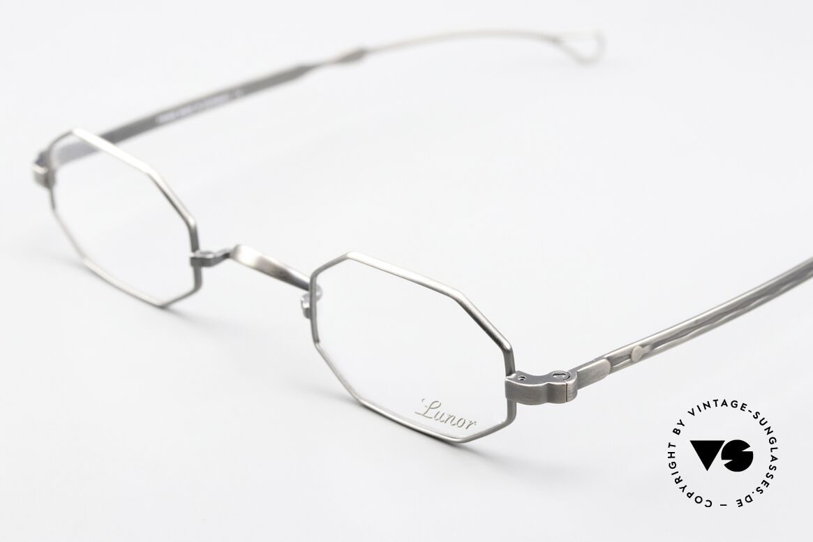 Lunor MT21 AS Achteckige Brille Antik Silber, eine edle, zeitlose Lesebrille für Damen & Herren, Passend für Herren und Damen