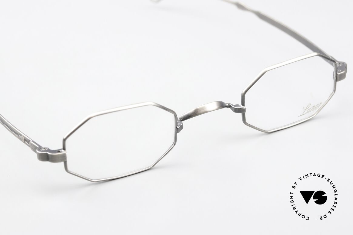 Lunor MT21 AS Achteckige Brille Antik Silber, in bekannter Lunor Top-Qualität, made in Germany, Passend für Herren und Damen