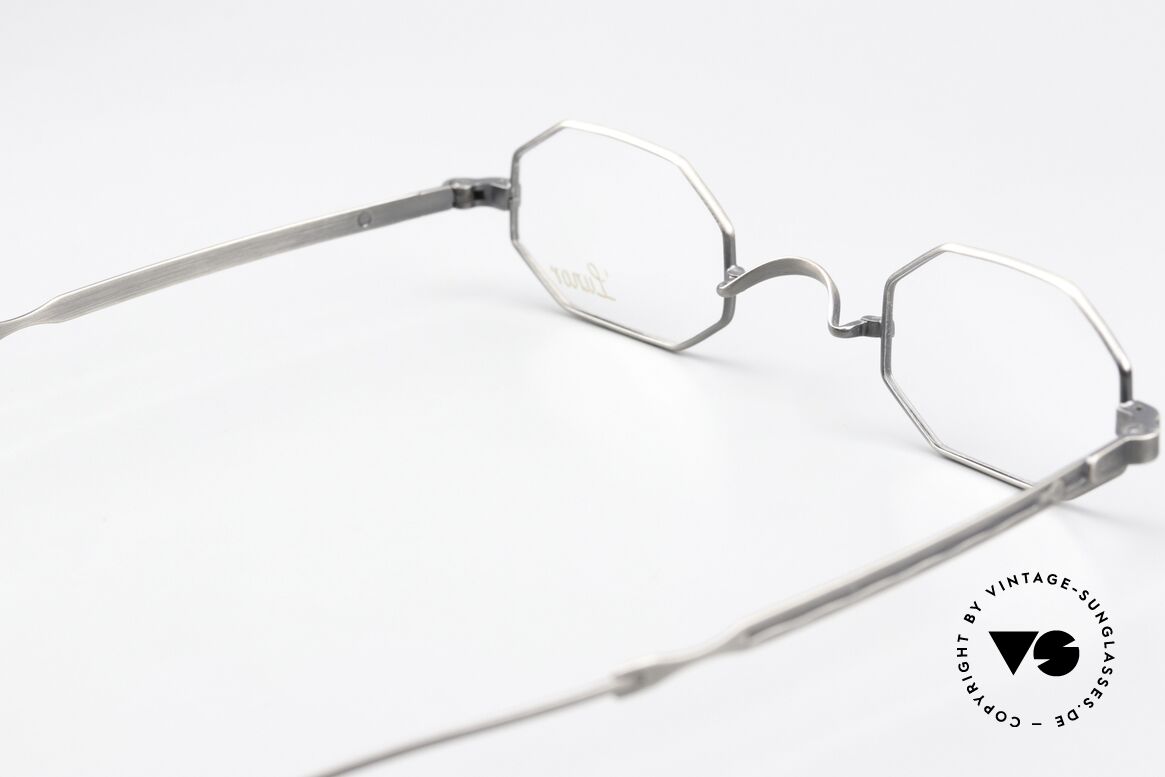 Lunor MT21 AS Achteckige Brille Antik Silber, Größe: small, Passend für Herren und Damen