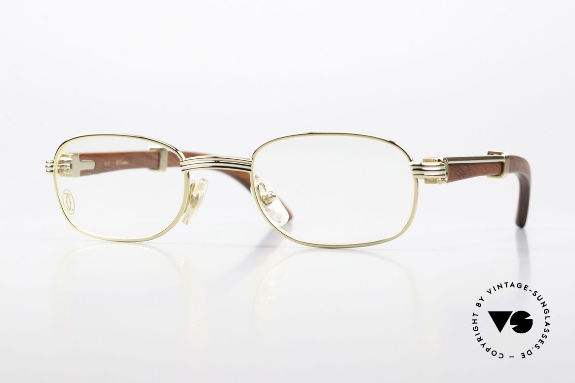 Cartier Breteuil Edelholz Luxusbrille 90er, außergewöhnliche CARTIER vintage Luxus-Brille, Passend für Herren und Damen