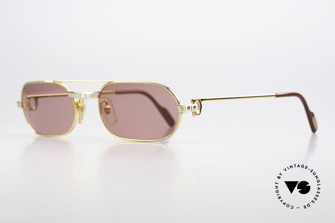 Cartier MUST Santos - M David Bowie 80er Brille, u.a. getragen von David Bowie (Festival de Cannes), Passend für Herren