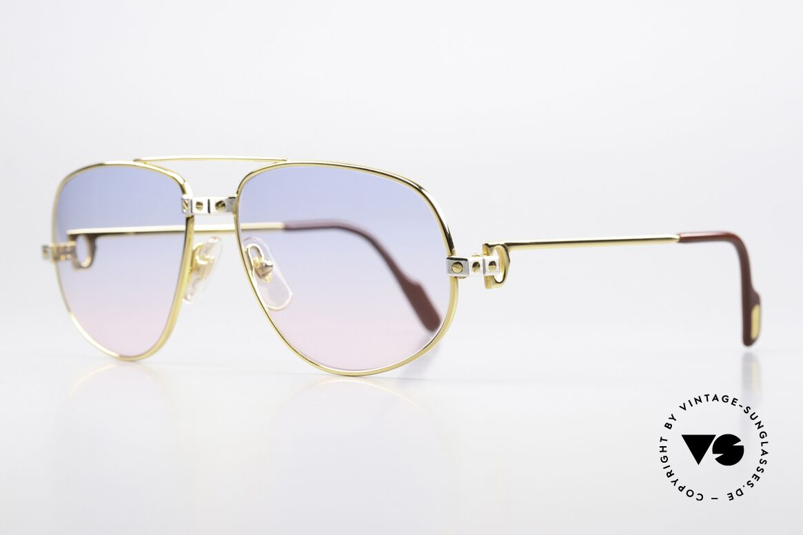 Cartier Romance Santos - M Gläser in Babyblau Zu Pink, dieses Mod. mit SANTOS-Dekor: MEDIUM Gr. 56-16, 135, Passend für Herren und Damen