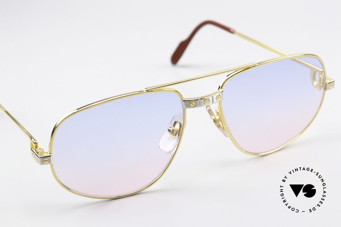 Cartier Romance Santos - M Gläser in Babyblau Zu Pink, ungetragen mit OVP (selten in diesem Zustand zu finden), Passend für Herren und Damen