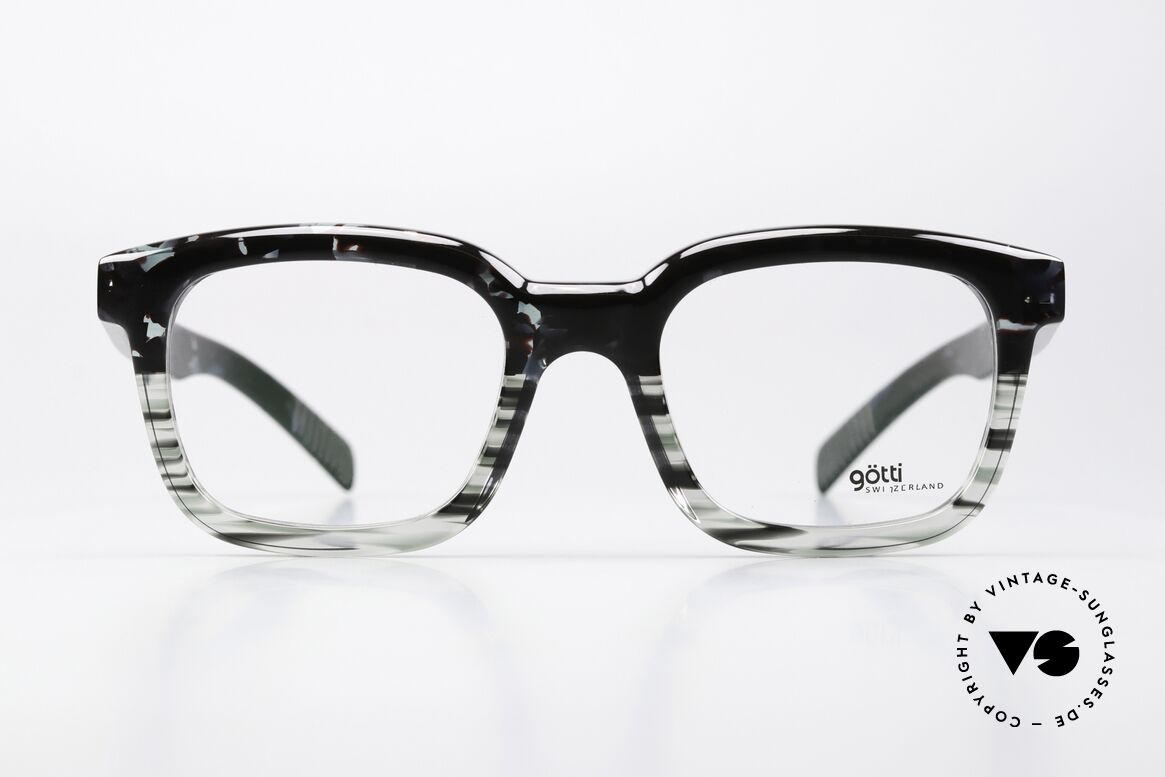 Götti Heins Massive Azetat Fassung, massive, ausdrucksstarke Azetat-Brille für Herren, Passend für Herren
