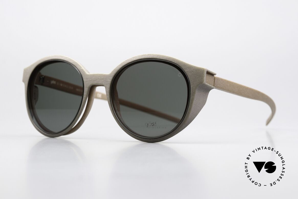 Götti Bionic Roby Panto Brille Gratis Clip On, 3D Druck: Material aus den Samen der Rizinuspflanze, Passend für Herren und Damen
