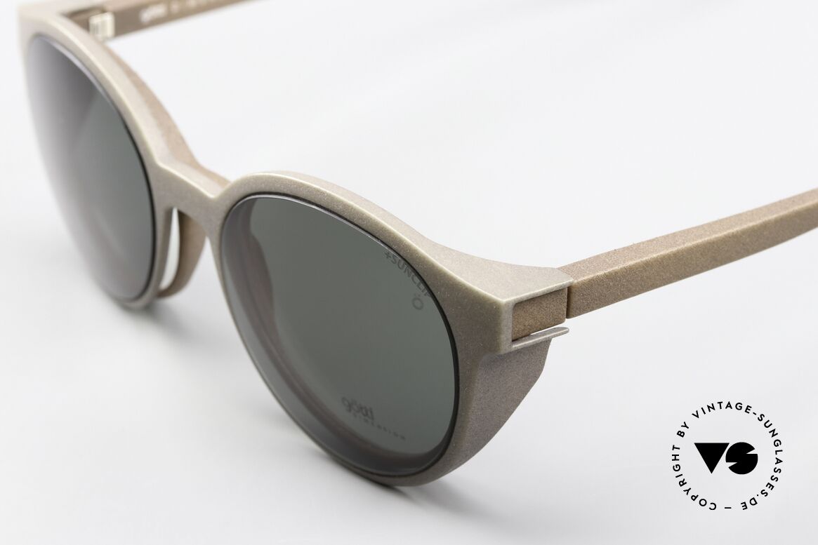 Götti Bionic Roby Panto Brille Gratis Clip On, reduziert, einfach und nachhaltig "SLOW EYEWEAR", Passend für Herren und Damen