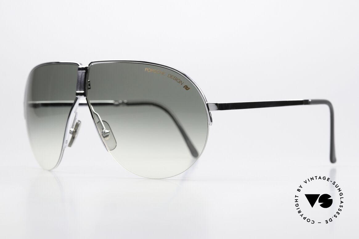 Porsche 5628 80er Faltbrille Rhodiniert, halb rahmenlos = sehr leicht & angenehm zu tragen, Passend für Herren