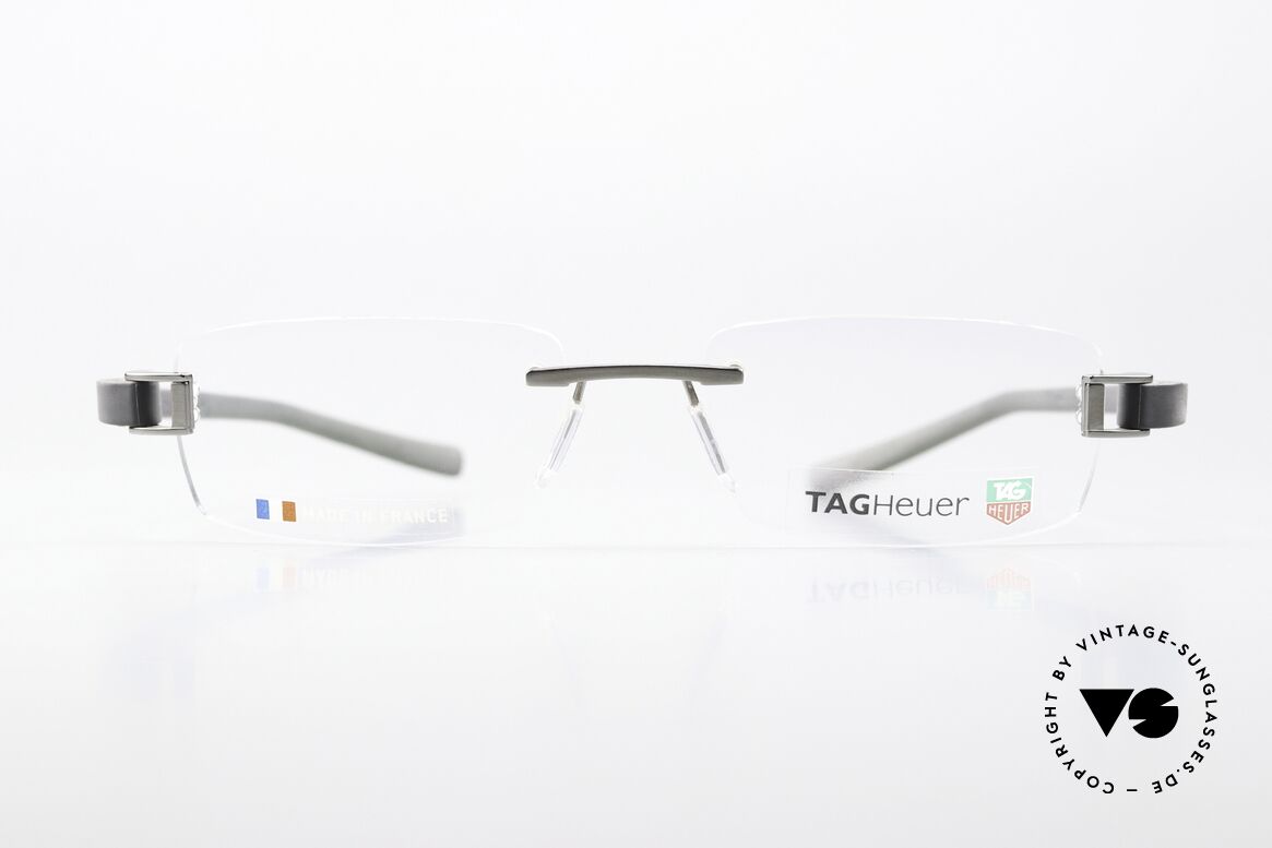 Tag Heuer 7104 Randlose Brille Gummi Bügel, Tag Heuer Brille TH 7104, color 017, Gr. 55-18, Passend für Herren