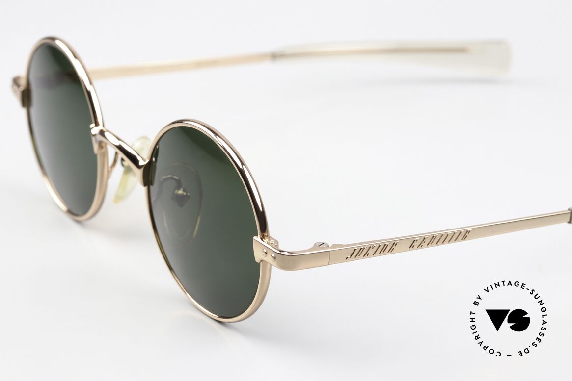 Jean Paul Gaultier 58-0178 90er Designer Sonnenbrille, klassisch rund & "Junior Gaultier" auf den Bügeln, Passend für Herren und Damen