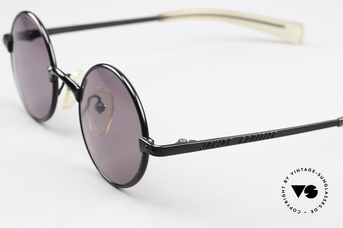 Jean Paul Gaultier 57-0173 High End 90er Sonnenbrille, klassisch rund & "Junior Gaultier" auf den Bügeln, Passend für Herren und Damen