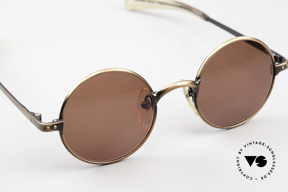 Jean Paul Gaultier 57-0173 90er Rahmen In Antik Bronze, unglaubliche 90er Qualität: Murai, made in Japan, Passend für Herren und Damen
