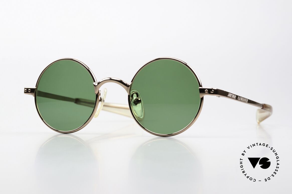 Jean Paul Gaultier 57-0173 Rahmen Bronze Glänzend, runde Jean Paul Gaultier vintage Sonnenbrille, Passend für Herren und Damen
