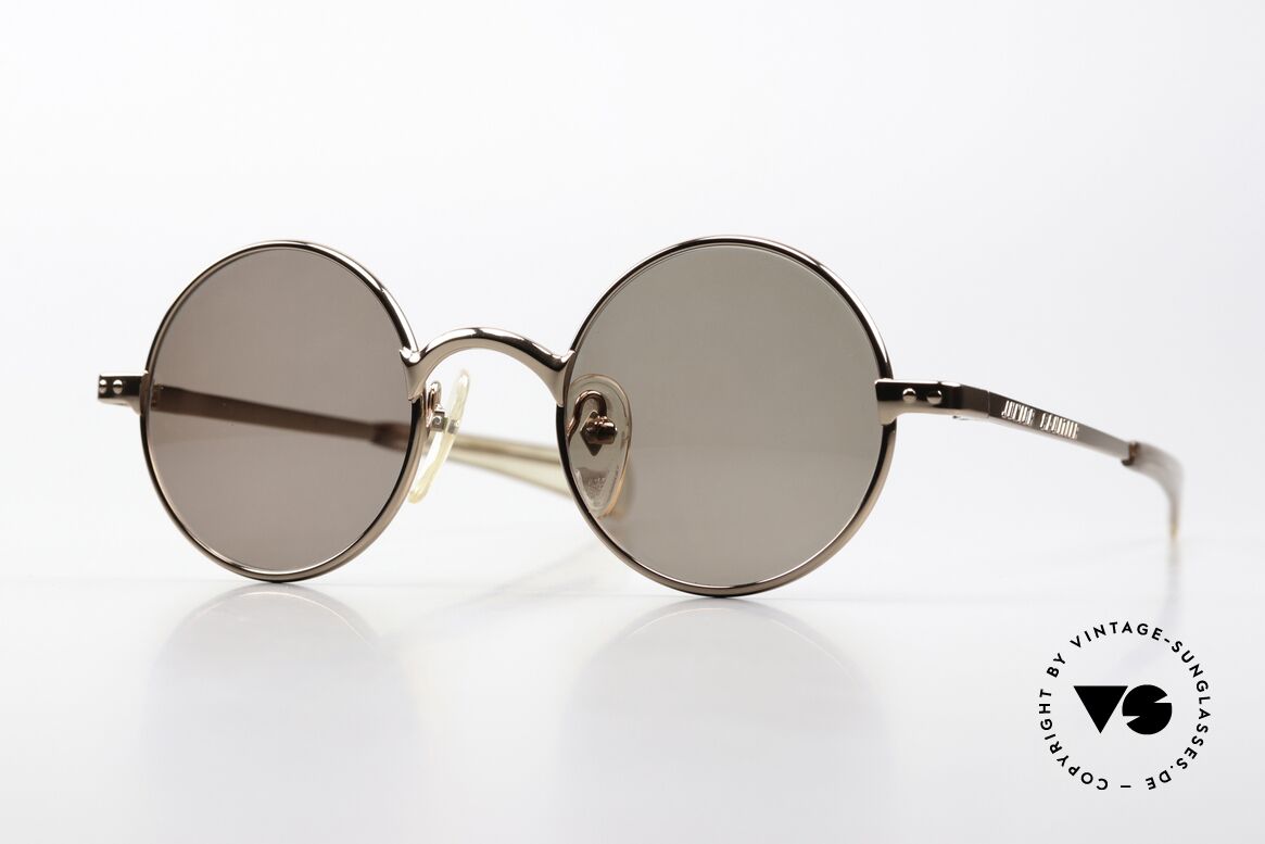 Jean Paul Gaultier 57-0173 90er Made in Japan Qualität, runde Jean Paul Gaultier vintage Sonnenbrille, Passend für Herren und Damen