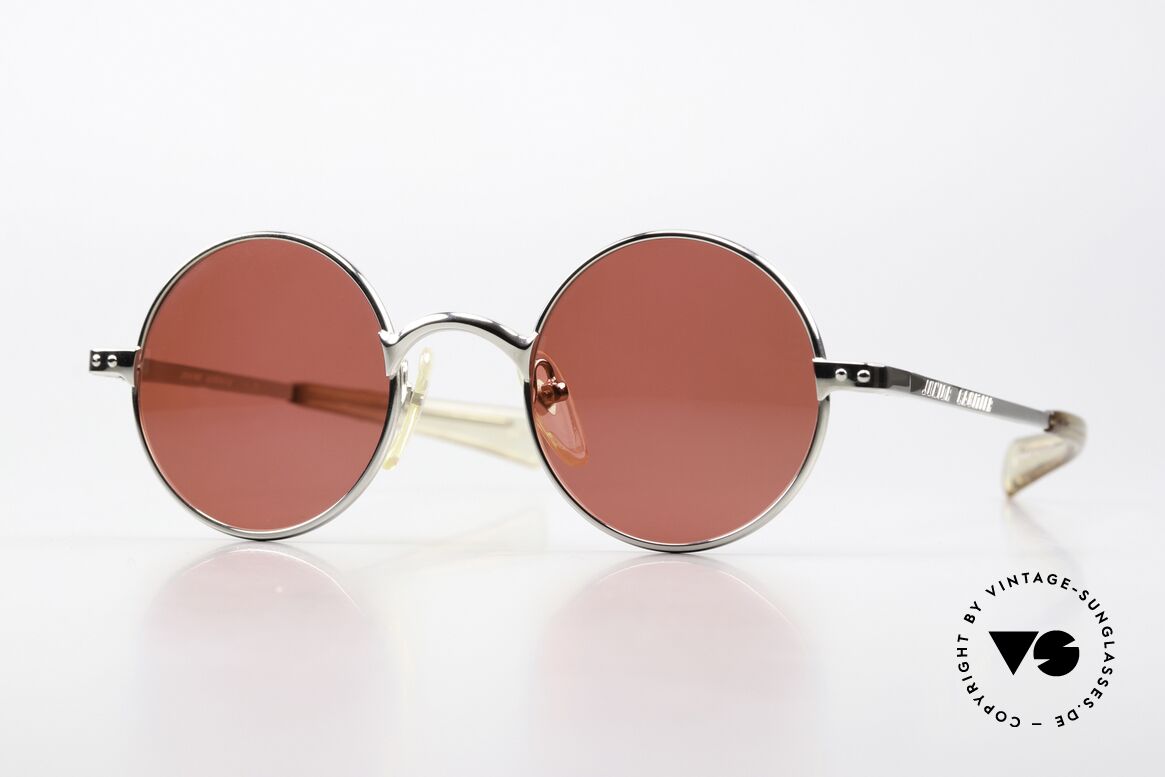 Jean Paul Gaultier 57-0173 Silber Chrome Blutorange, einzigartige Jean P. Gaultier vintage Sonnenbrille, Passend für Herren und Damen