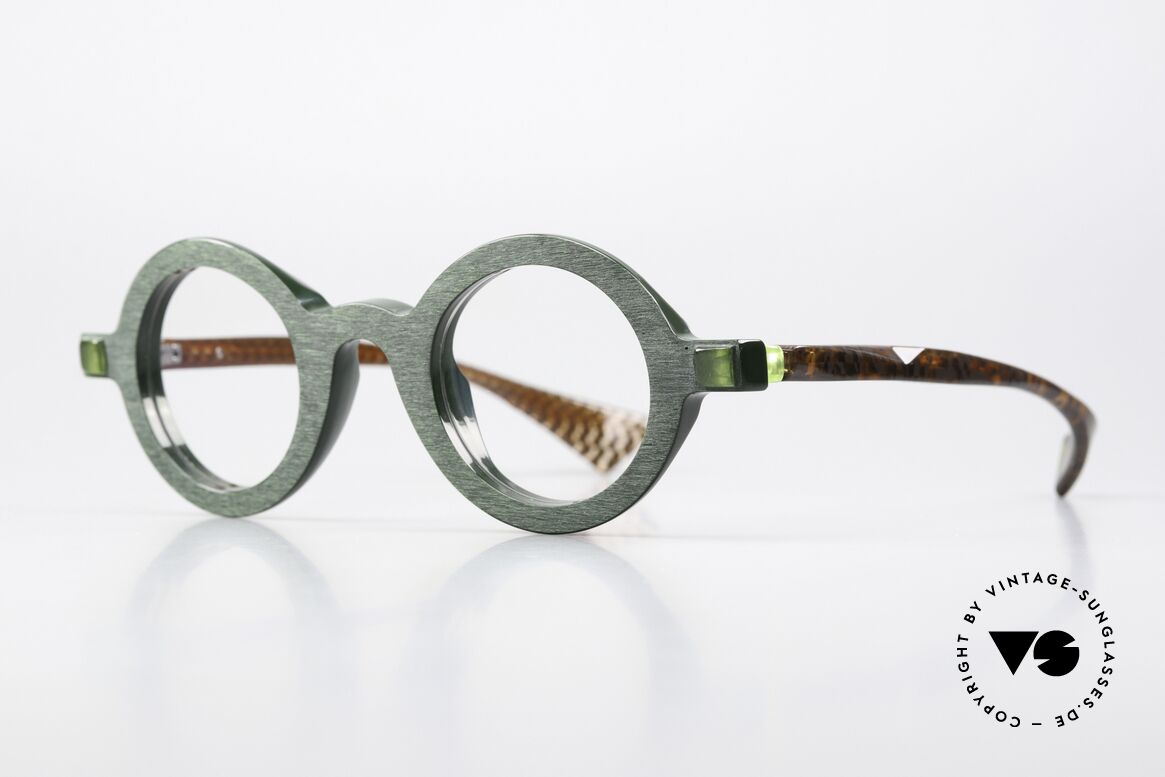 Piero Massaro 905 Massive Runde Designerbrille, eine außergewöhnlich interessante Unisex-Brille, Passend für Herren und Damen