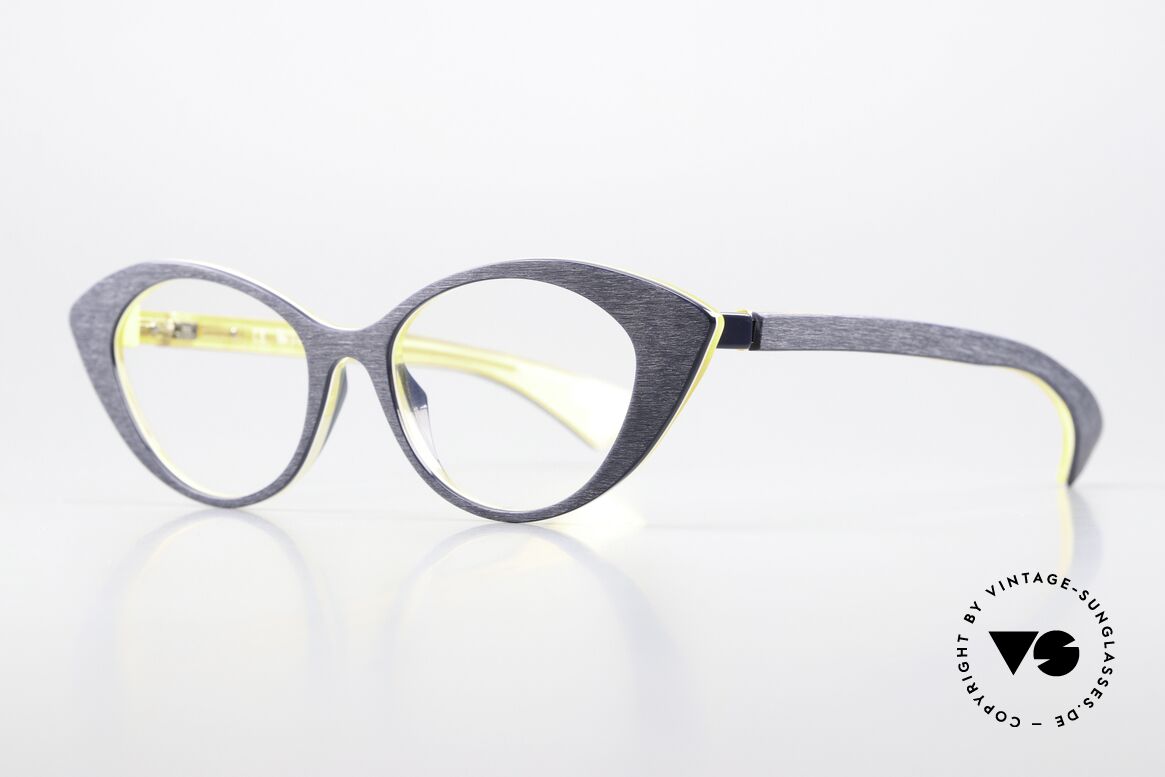 Piero Massaro 462 Designer Cateye Damenbrille, Technik und Kunst in Kombination, Größe 50/17, Passend für Damen