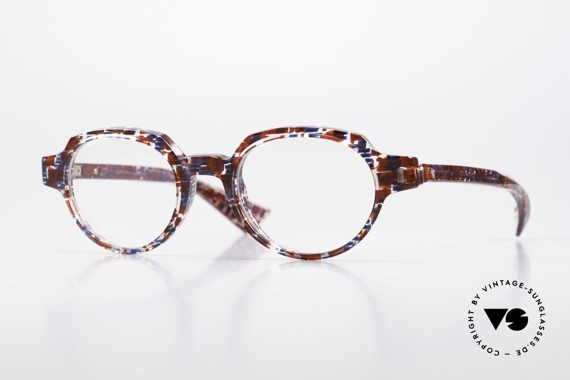 Piero Massaro 432 Gemusterte Designerbrille, edle Piero Massaro Designer-Brille aus Sizilien, Passend für Herren und Damen