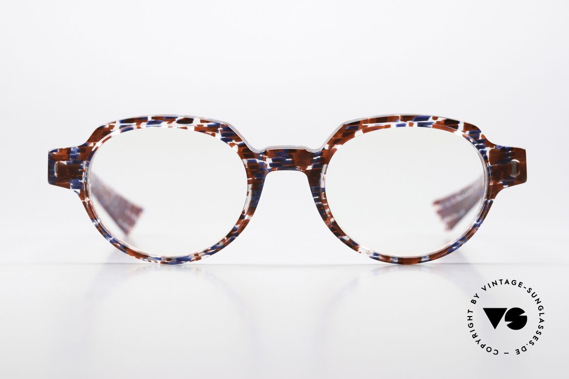 Piero Massaro 432 Gemusterte Designerbrille, eine außergewöhnlich interessante Unisexbrille, Passend für Herren und Damen