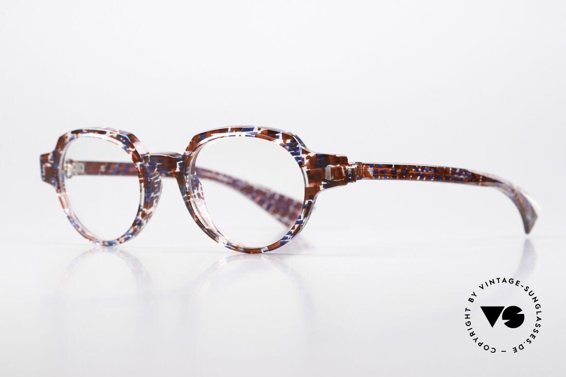 Piero Massaro 432 Gemusterte Designerbrille, Technik und Kunst in Kombination, Größe 47/21, Passend für Herren und Damen