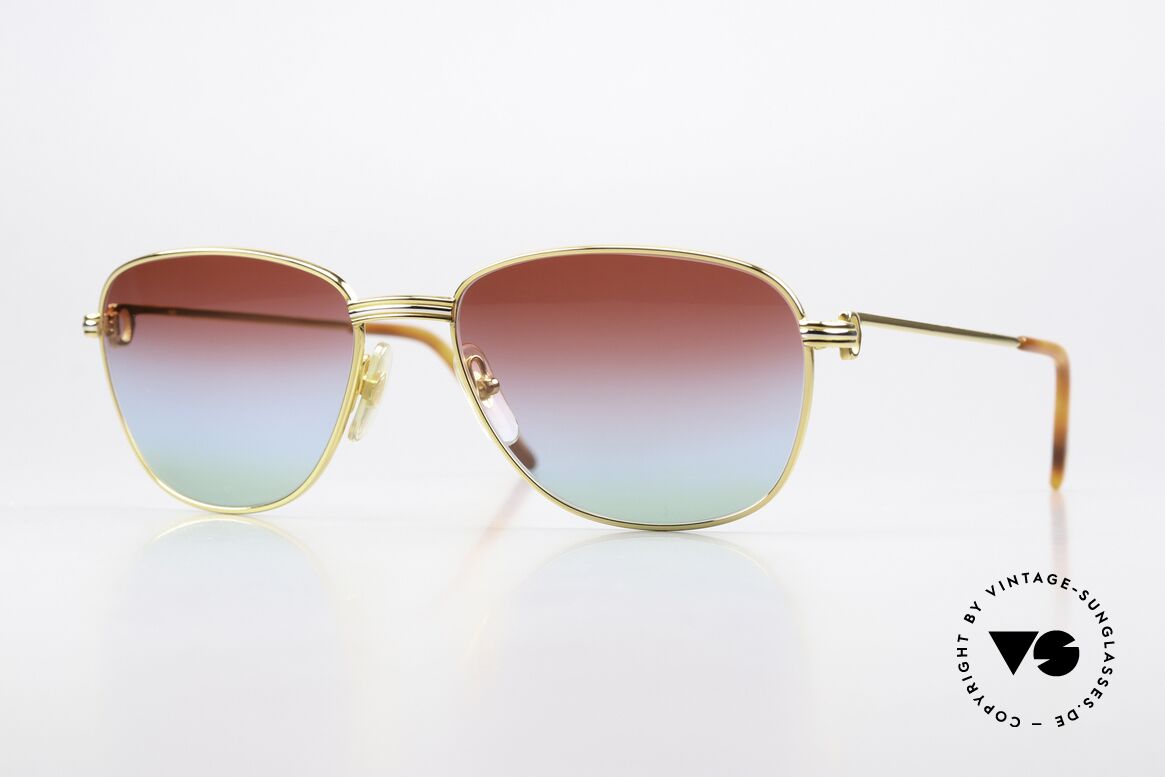 Cartier Courcelles - L Bordeaux Polarlichter Gläser, edle Cartier Brille aus den 90ern, Größe 59°18, 140, Passend für Herren