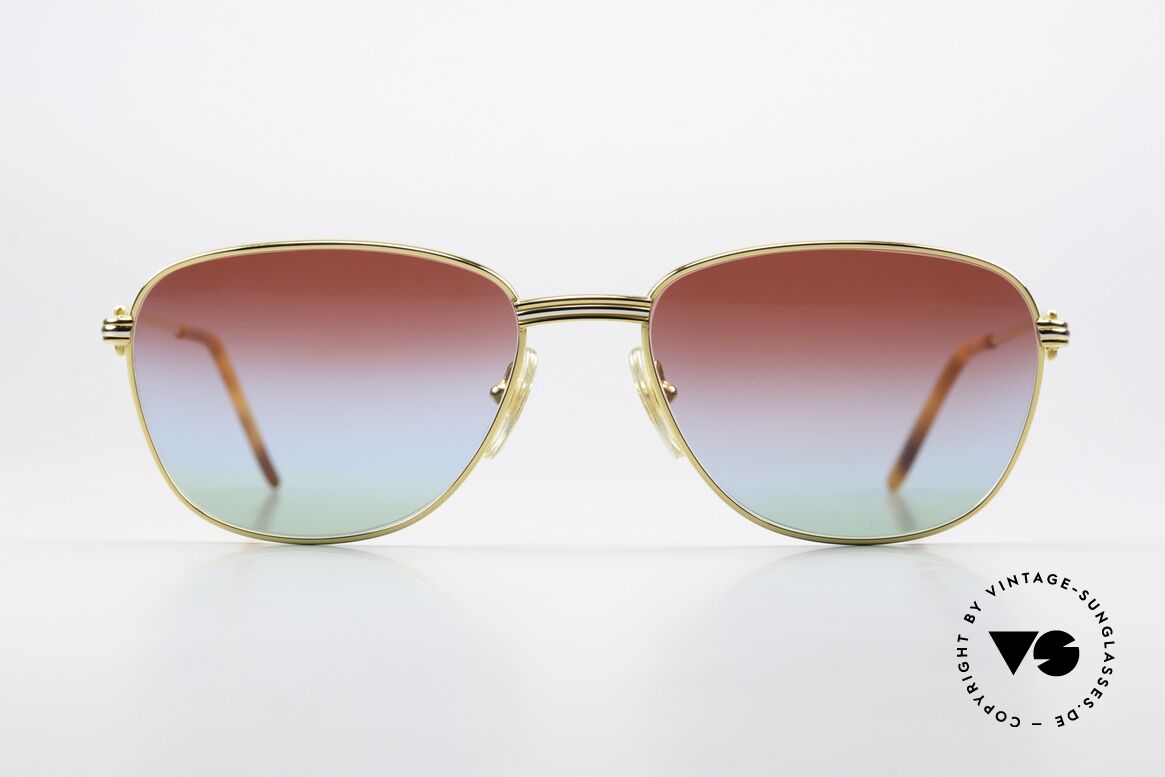 Cartier Courcelles - L Bordeaux Polarlichter Gläser, ein vintage Original in scheinbar zeitlosem Design, Passend für Herren