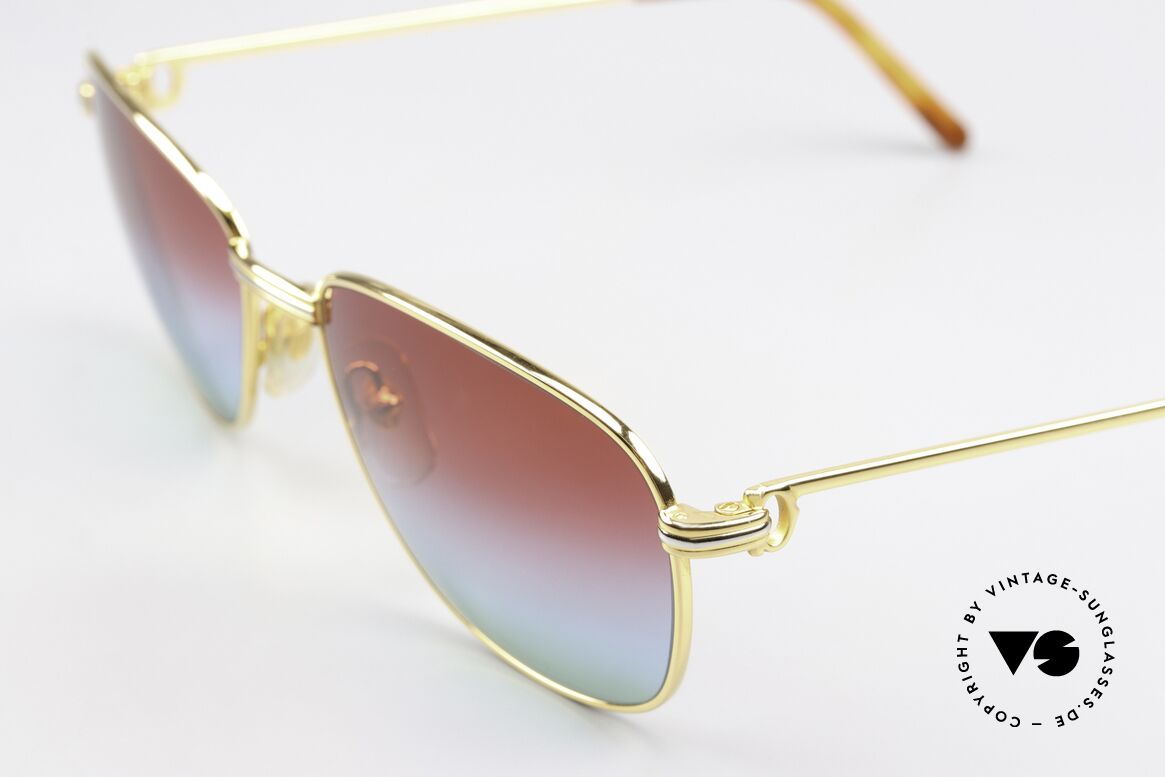 Cartier Courcelles - L Bordeaux Polarlichter Gläser, 22kt vergoldet (wie alle vintage Cartier ORIGINALE), Passend für Herren