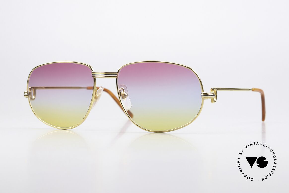 Cartier Romance LC - L 80er Brille Sunrise Gläser, vintage CARTIER Luxus-Sonnenbrille; Modell ROMANCE, Passend für Herren und Damen