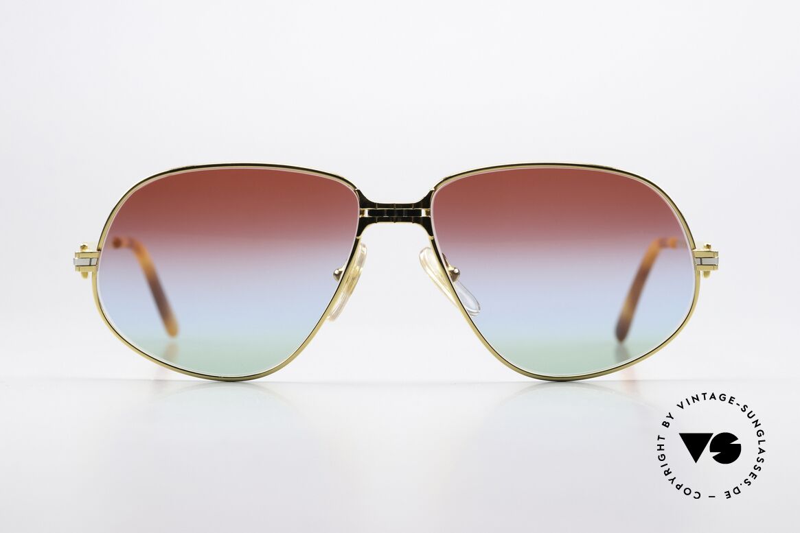 Cartier Panthere G.M. - M Tricolor Polarlicht Gläser, wurde 1988 veröffentlicht und dann bis 1997 produziert, Passend für Herren und Damen