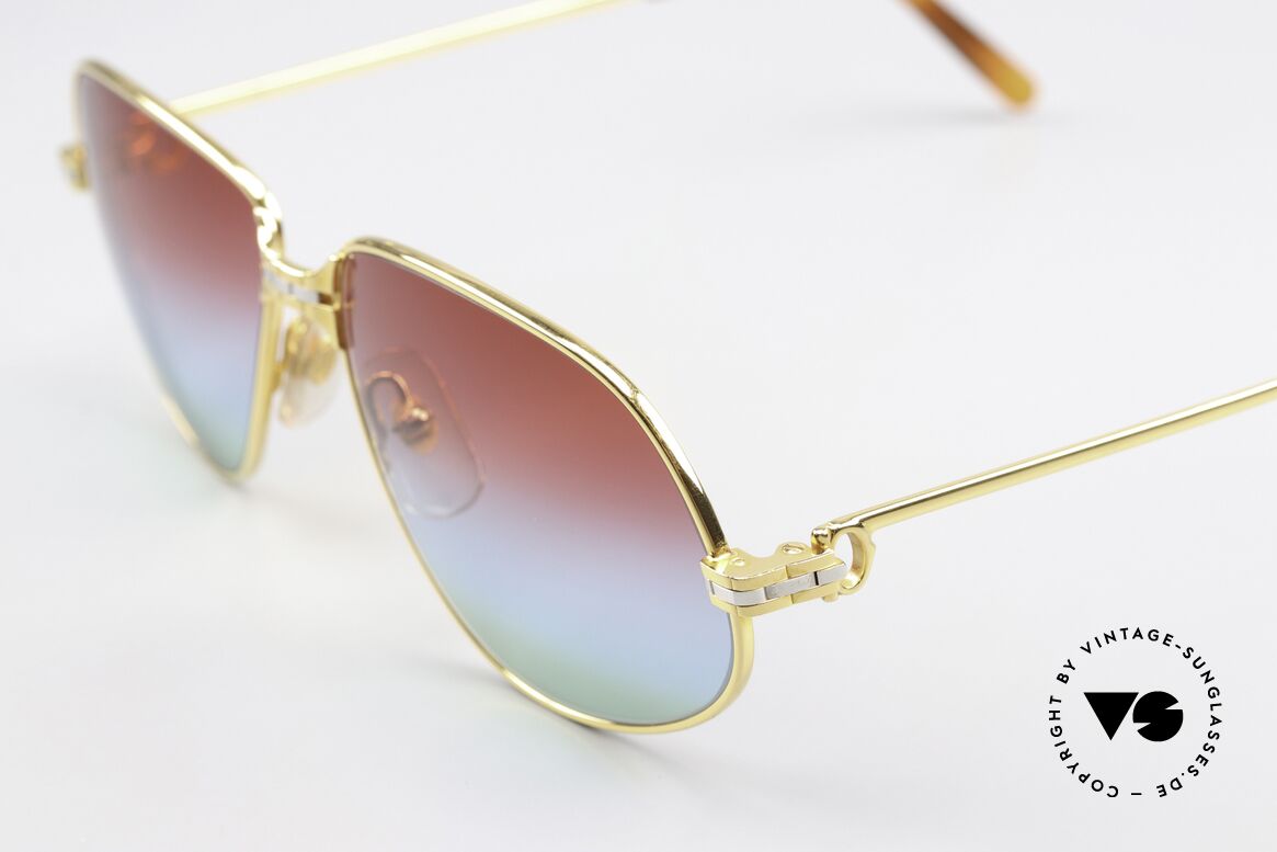 Cartier Panthere G.M. - M Tricolor Polarlicht Gläser, 22kt vergoldet & neue dreifarbige Sonnengläser; unique, Passend für Herren und Damen