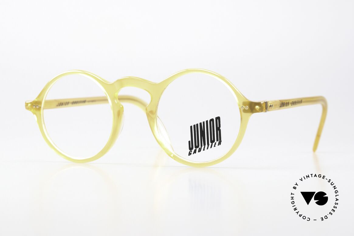 Jean Paul Gaultier 57-0072 Small Size In Honig Gelb, Gaultier 57-0072 Vintage Brille, SMALL Gr. 44x24, Passend für Herren und Damen