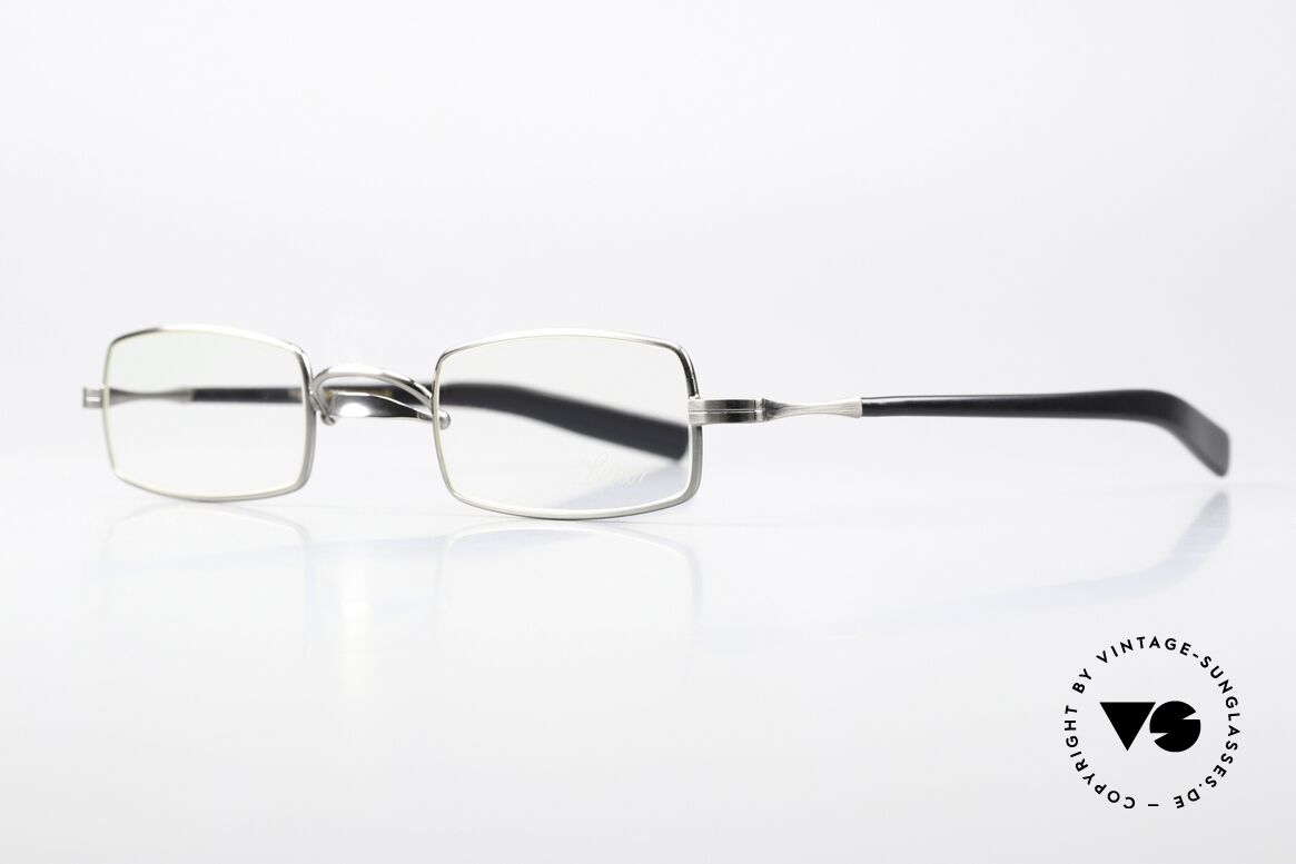 Lunor Swing A 37 Eckige Vintage Lesebrille AS, Schwenksteg: Hommage an die Brillen von ca. 1900, Passend für Herren