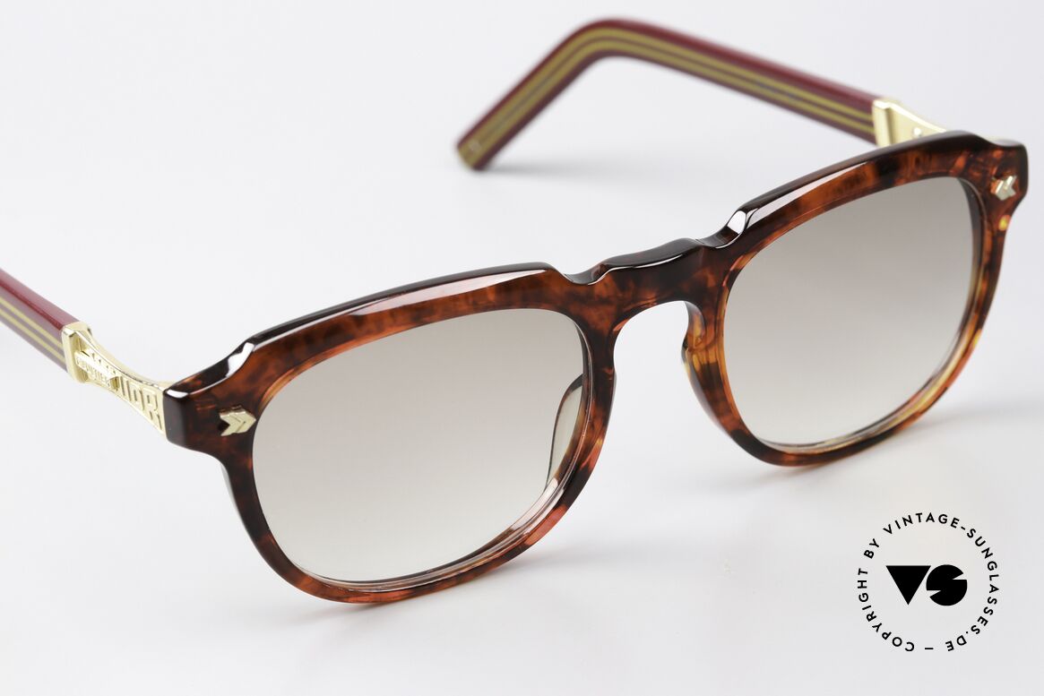 Jean Paul Gaultier 57-1071 Vintage Sammlerbrille 80er, ein Modestatement; col. 1 (schildpatt, gold & weinrot), Passend für Herren und Damen