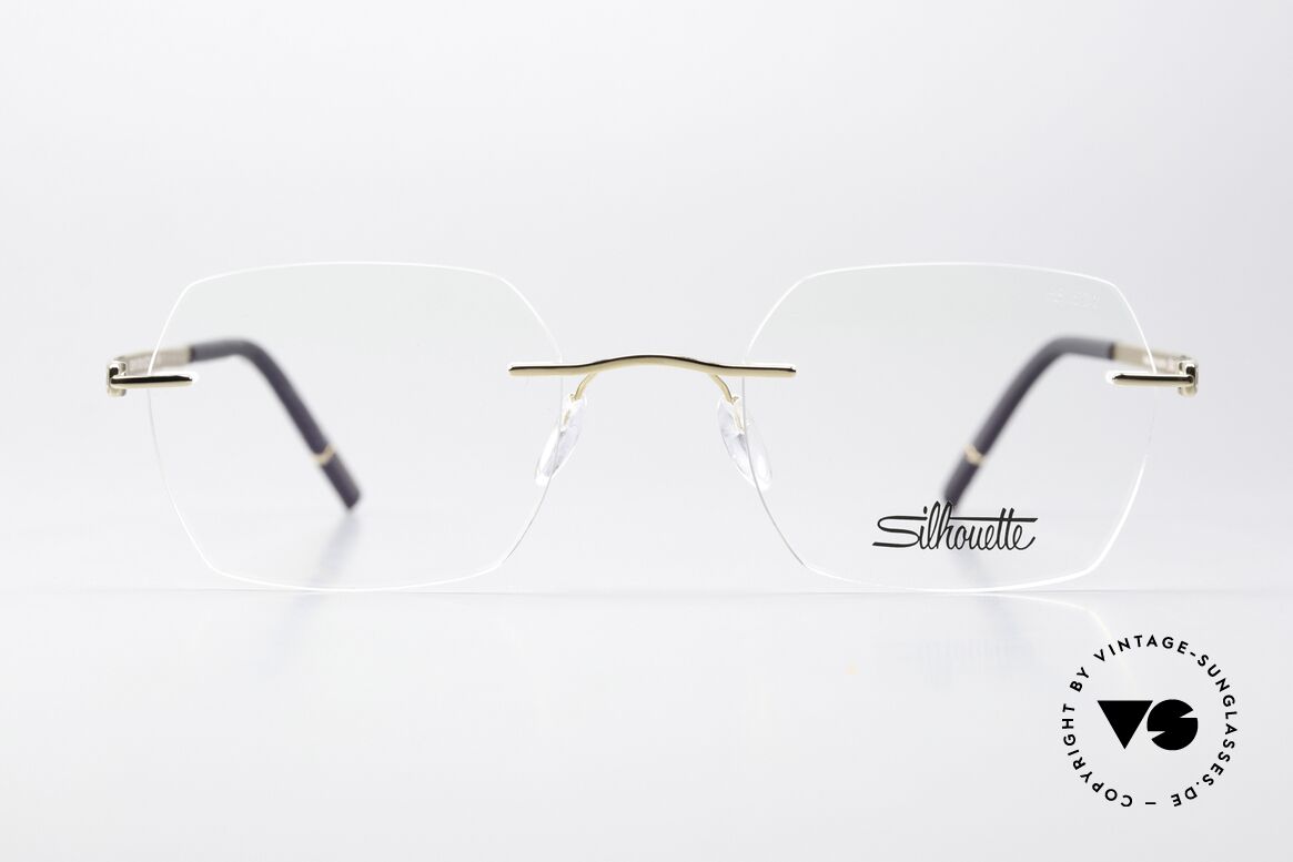 Silhouette 5529 Vergoldete Titaniumbrille, basierend auf der 1999er Minimal Titan Art Ikone, Passend für Herren und Damen