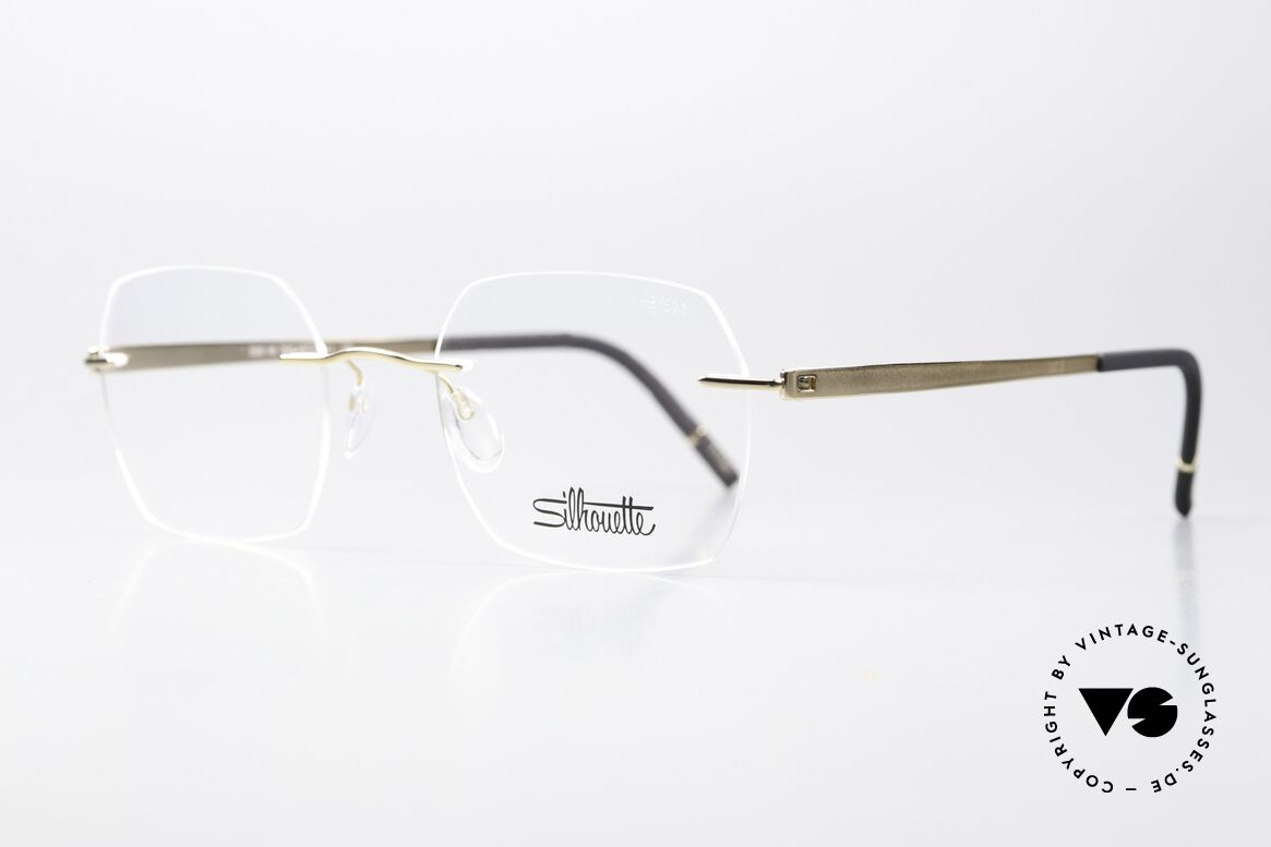 Silhouette 5529 Vergoldete Titaniumbrille, ultra leichte Titanfassung für idealen Tragekomfort, Passend für Herren und Damen