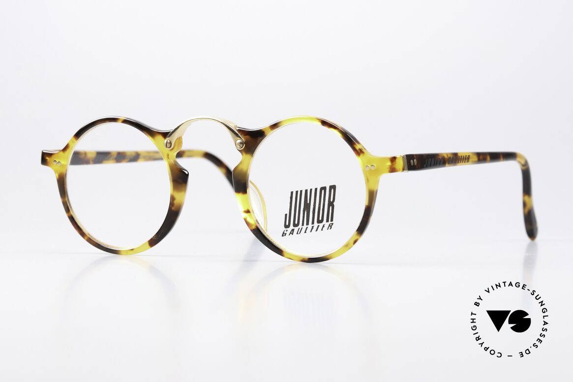Jean Paul Gaultier 57-0271 1 Jahrzehnt Modegeschichte, runde vintage Designerbrille von Jean Paul Gaultier, Passend für Herren und Damen