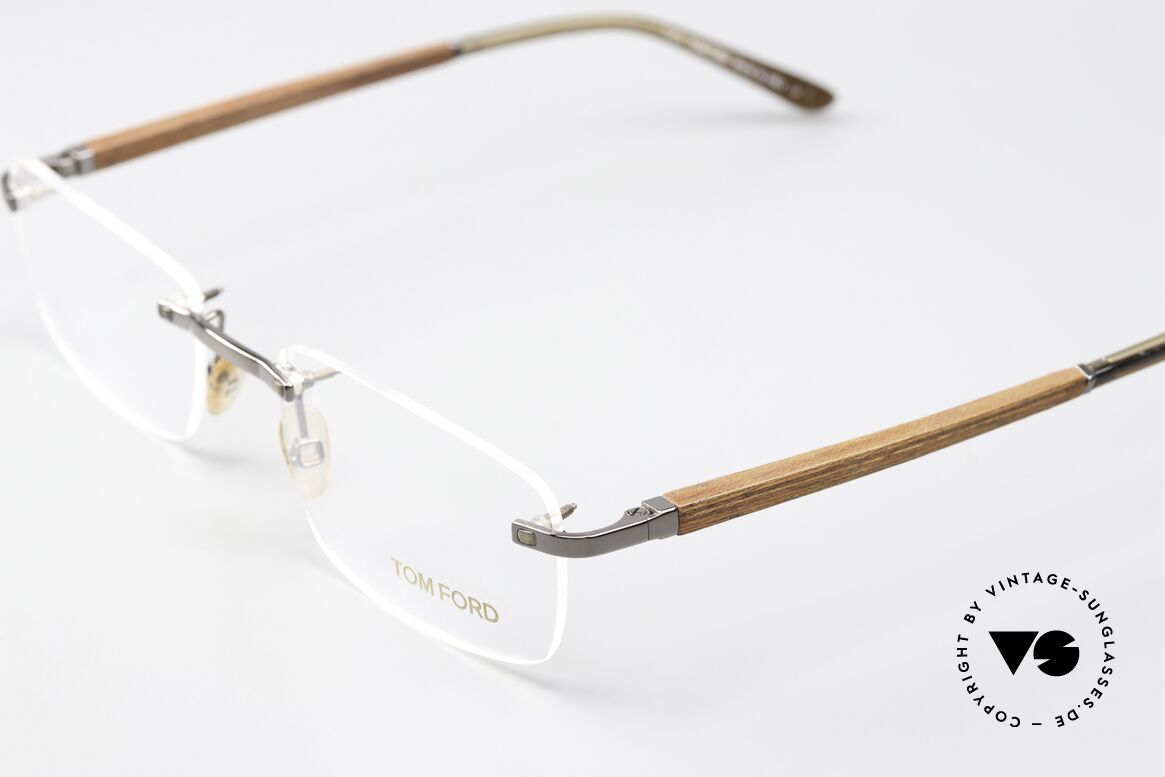 Tom Ford TF5080 Randlose Brille Holzbügel, ein ungetragenes Original der 2017er TF Kollektion, Passend für Herren und Damen