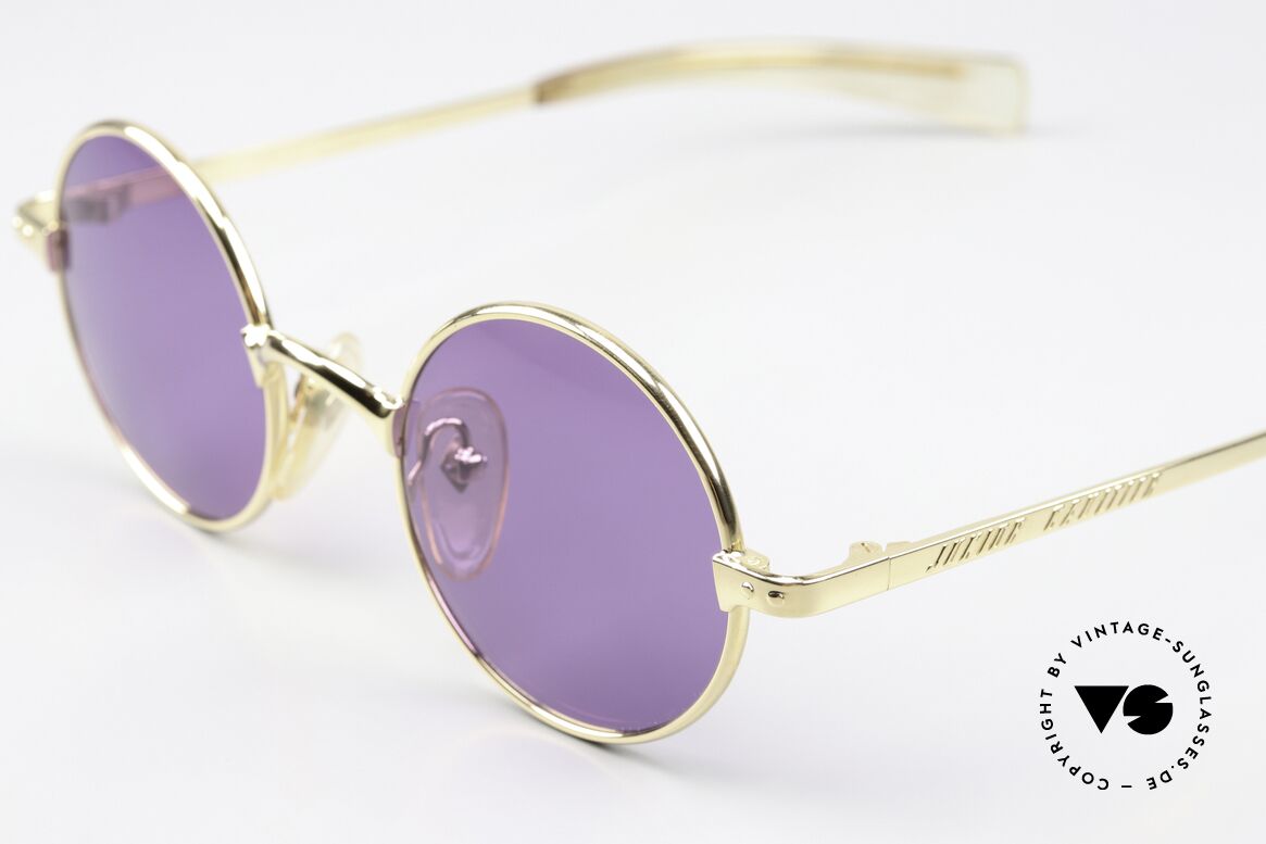 Jean Paul Gaultier 57-0173 Geniale Sonnengläser Violett, toller Kontrast zwischen Rahmen & Glas (violett), Passend für Herren und Damen