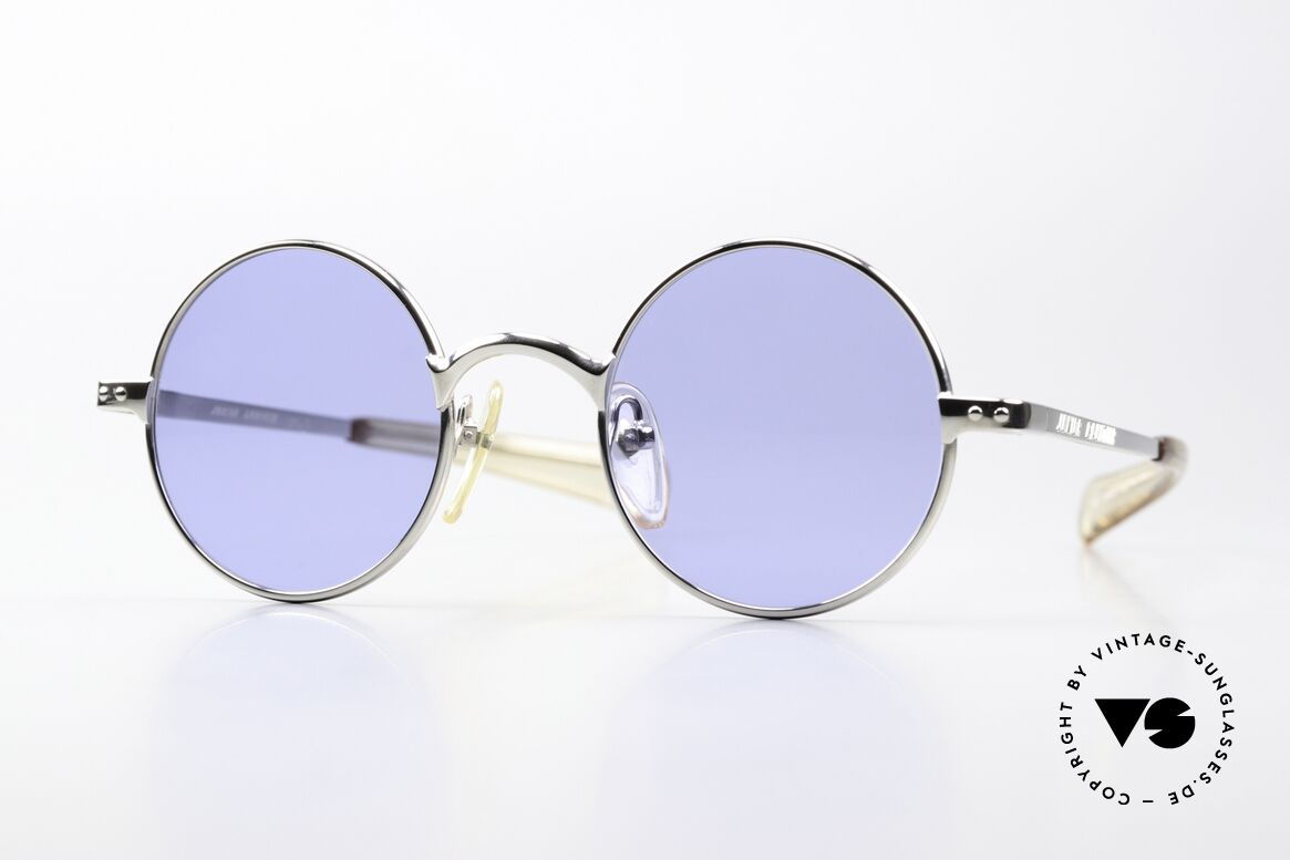Jean Paul Gaultier 57-0173 Silber Chrome Navy Blue, einzigartige Jean P. Gaultier vintage Sonnenbrille, Passend für Herren und Damen