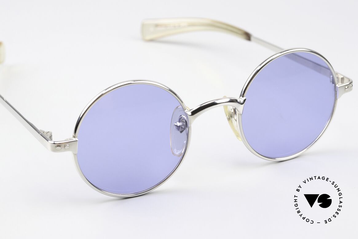 Jean Paul Gaultier 57-0173 Silber Chrome Navy Blue, unglaubliche 90er Qualität: Murai, made in Japan, Passend für Herren und Damen